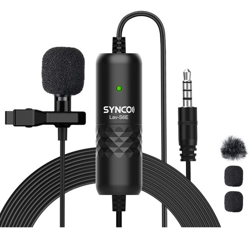 Synco Micrófono Lavalier Lav S6e Omnidireccional Condensador