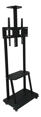 Soporte Madera Tv Movil Con Ruedas 32 A 70 Base Pedestal