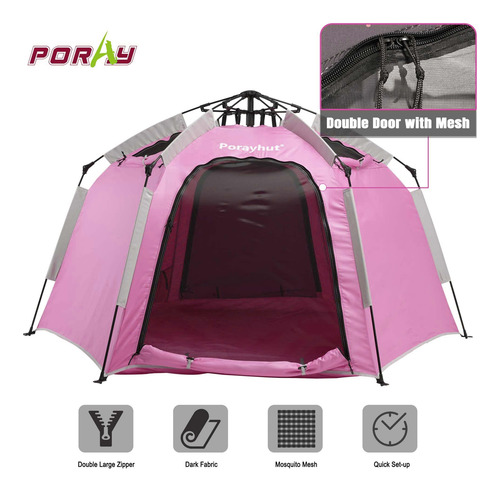 Tienda De Juego Hexagonal Portátil Para Niños -rosa