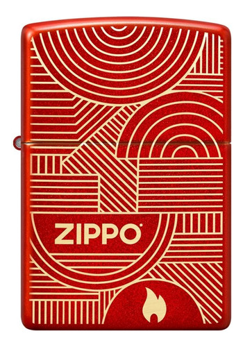 Encendedor Zippo Abstract Lines Design Rojo Zp48705