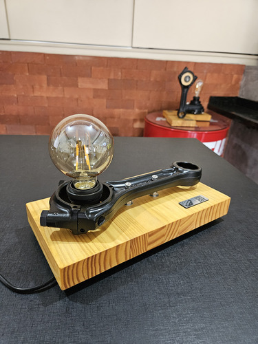Luminária Biela Mwm Decoração + Led 4w 2200k + Madeira