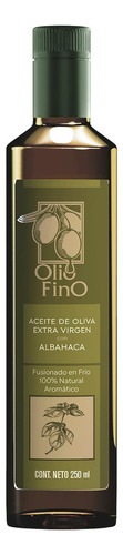 Olio Fino | Aceite De Oliva Extra Virgen Con Albahaca (kosher) | 250ml