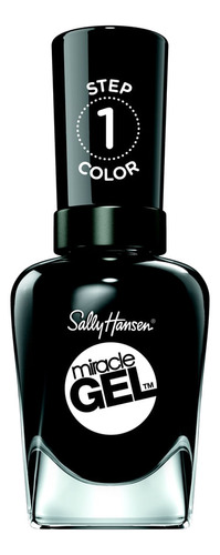Esmalte de uñas color Sally Hansen Miracle Gel de 15mL de 1 unidades color Blacky