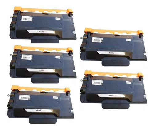 5x Toner Para Brother Dcp L5652dn Tn3472 Tn3492 Laser L6202 Tinta Preto