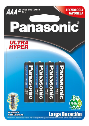 Combo Pilas Aa Y Aaa Panasonic Ultra Hyper, 12 Packs