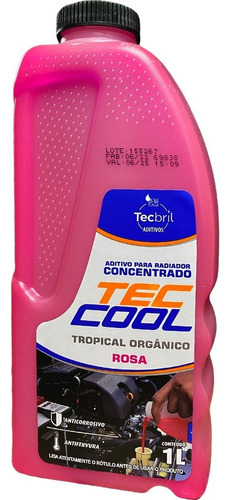 Aditivo Concentrado Orgânico Rosa Radiador Tecbril 1 Litro 