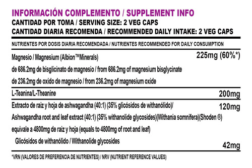 Hsn Ashwagandha Con Magnesium Complex 120 Cápsulas
