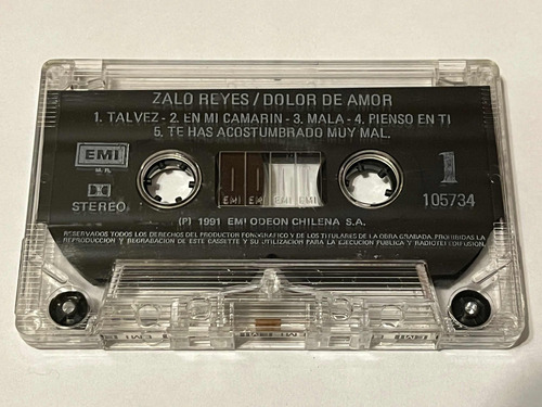 Cassette Zalo Reyes / Dolor De Amor ( Sin Carátula)
