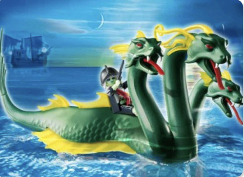 Playmobil 4805,dragón Marino De 3 Cabezas Y Pirata Fantasma