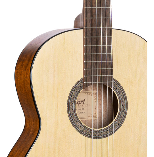 Guitarra criolla clásica Cort AC100 para diestros natural merbau semibrillo