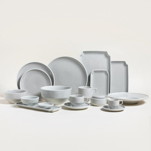 Taza Y Plato Porcelana Cafe Te Gris Sunderland 200ml