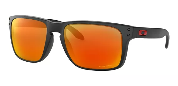 Anteojos de sol Oakley Holbrook XL Extra large con marco de o matter color matte black, lente ruby de plutonite prizm, varilla matte black de o matter - OO9417