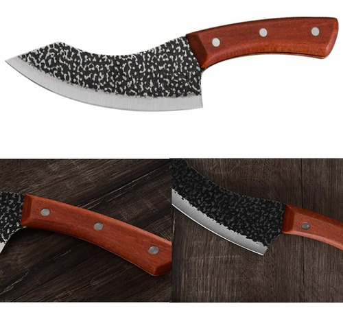 Imagen 4 de 4 de Cuchillo Forjado Xyj Cuchillo Chef Profesional Carnicero