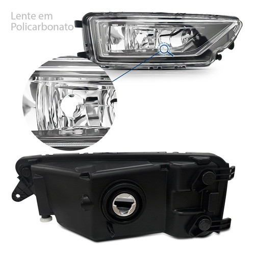 Kit Farol Milha Moldura Drl Amarok 2017 2018 19 A 2022 2023