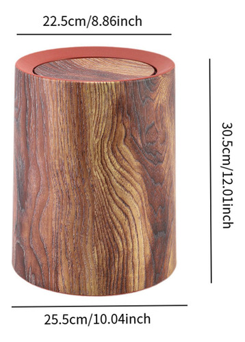 0 Imitación De Madera Basura Puede Basura Contenedor De 13l