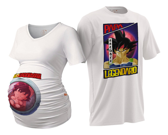 Contrato tengo hambre acumular Combo Playera Embarazo Pareja Dragon Ball - Personalizada