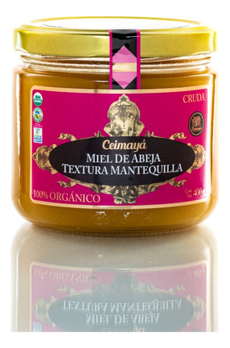Miel Textura Mantequilla Ceimaya 400g Organica Cruda Frasco
