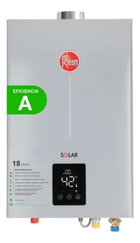 comprar Calefon Gas Natural 18 Litros Tiro Forzado Rheem Digital Color Gris Tipo de gas GN