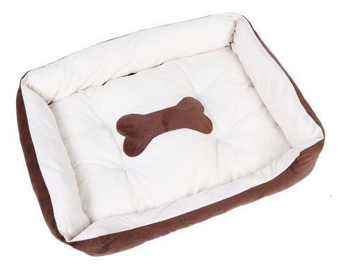 Tapete De Cama Dog Pad Bone Coffee, Beige, Four Seasons, Sua