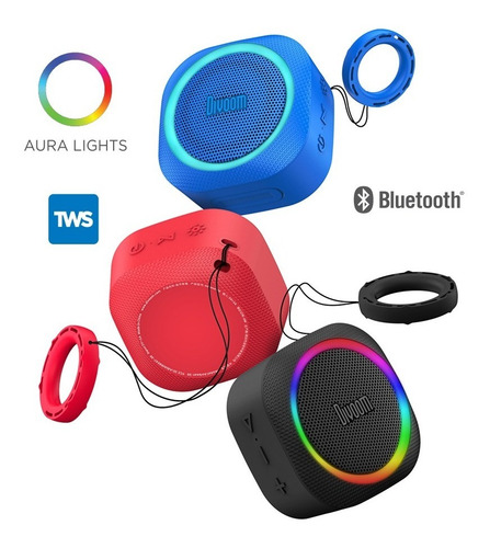 Imagen 3 de 5 de Parlante Bluetooth Portatil Airbeat 30 C/luces Divoom