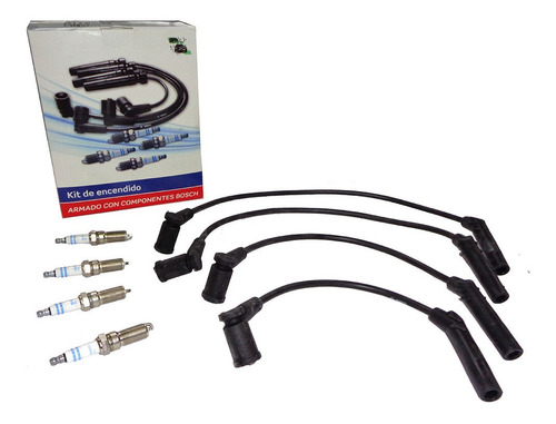 Kit Cables + 4 Bujías Bosch Kit9007