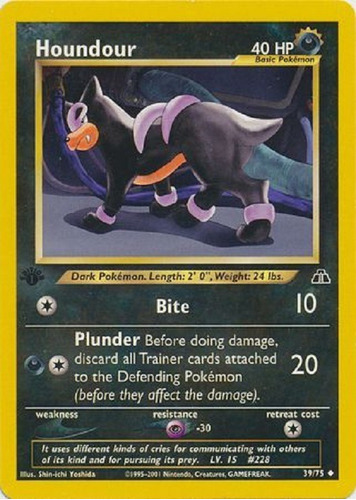 Houndour 39/75 Poco Comun Pokemon Tcg