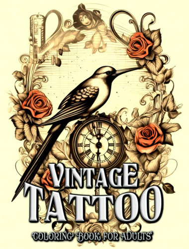 Libro: Vintage Tattoo Coloring Book For Adults: Relax, Unwin