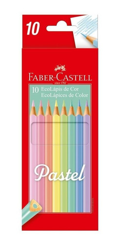 Lápices De Colores Pastel Faber Castell Eco X 10 Unidades