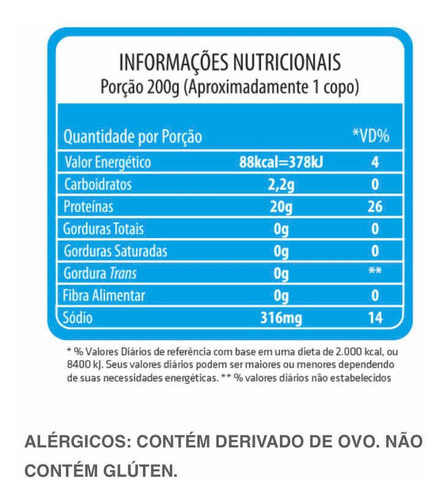 Imagem 2 de 2 de Clara De Ovo Liquida Pasteurizada Egg Pro (kit Com 4 Lts)