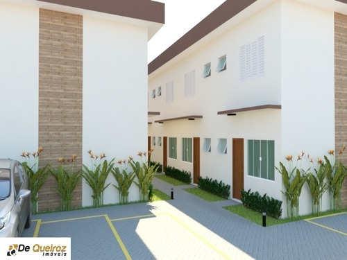 Imagem 3 de 18 de Sobrado Novo Em Mongaguá , Condomínio Fechado, Nossa Senhora De Fátima, Lado Praia , Murado, Rua Calçada, 2 Dormitórios Sendo 2 Suites , Banheiro, Sa - 6286 - 69555891