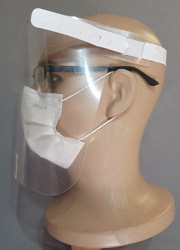 Imagem 1 de 5 de Kit Com 10 Máscara De Proteção Facial Face Shield