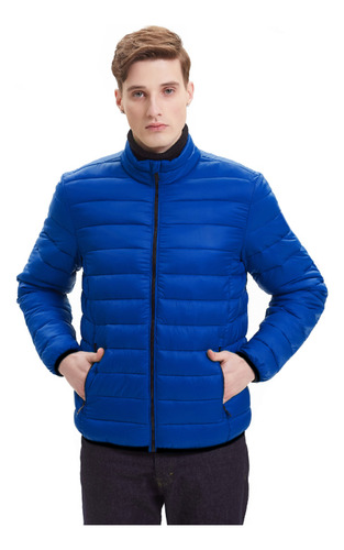 Campera Nylon De Invierno Liviana Para Hombre Con Bolsillos