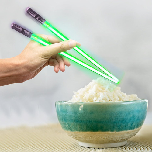 Palillos Sabers Chop Lightsaber Con Iluminación Led, 1 Par S
