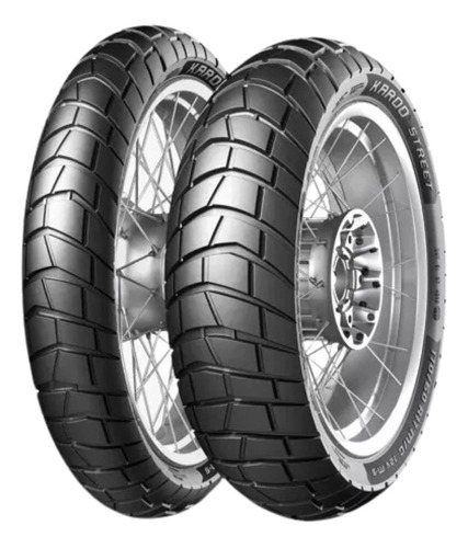 Par Pneu Karoo Street Metzeler 100/90-19 + 150/70r17 Moto