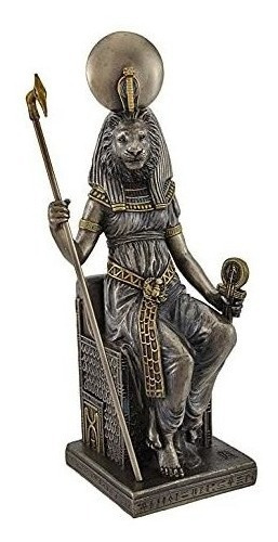 Veronese Diosa Egipcia Sekhmet Sentada En La Estatua Del Tr