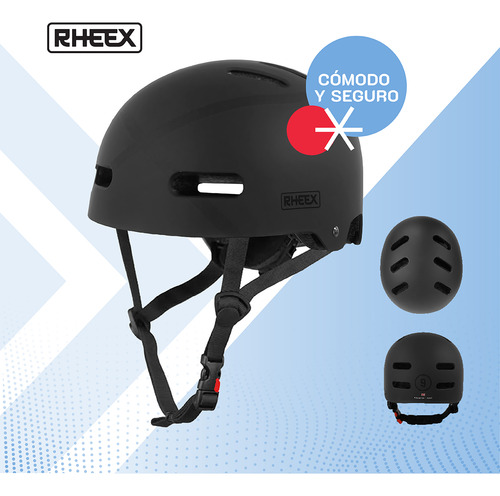 Casco Regulable Versatil Certificado Para Bici Skate Rollers Negro M