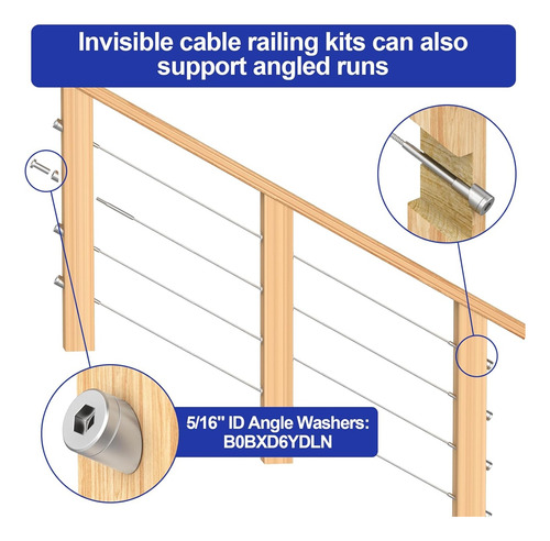 Kit De Barandillas Invisibles Para Cables, Acero Inoxidable