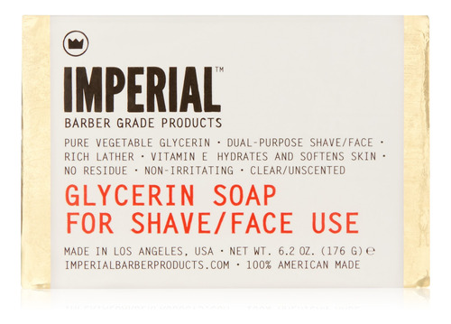 Imperial Barber Jabón De Glicerina, 6.2 Oz