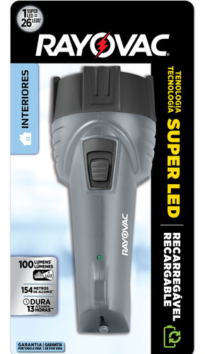 Imagem 2 de 4 de Lanterna Recarregável Super Led Big Rayovac Bivolt 1w 100lm