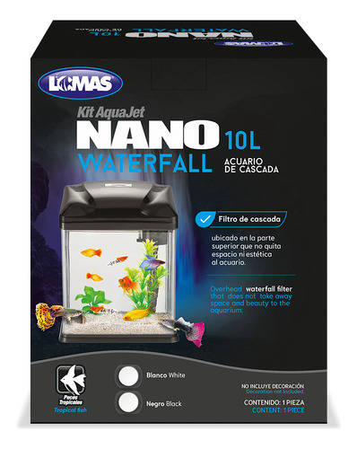 Kit Nano Acuario Con Luz Led 10 Lt Pecera Lomas