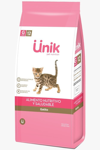 Alimento Unik Premium Gatito Kitten / Gato Cachorro X 7,5 Kg