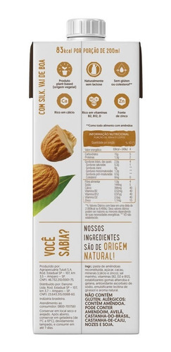 Bebida Vegetal Silk Amêndoa E Cacau 1l