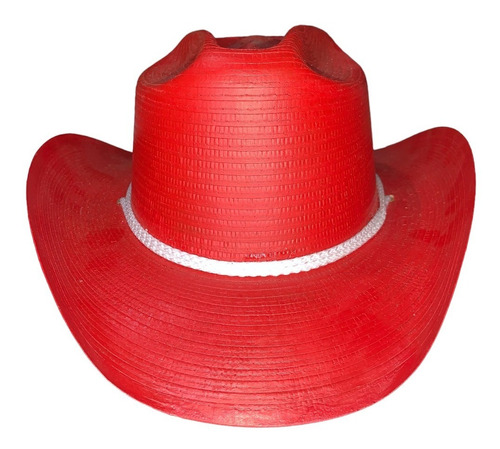 3 Sombrero Texano Rojo Vaquero Country Mexicano Fiesta Boda