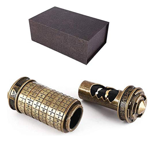 Da Vinci Cryptex Letter Contraseña Lock Ring Holder De