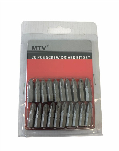 Set Punta Para Atornilladora Taladro Ph2 25mm 20 Pcs