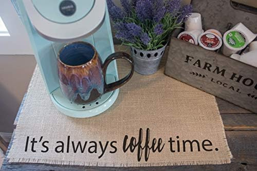 Coffee Maker Mat - El Mantel Individual De Arpillera Para Su