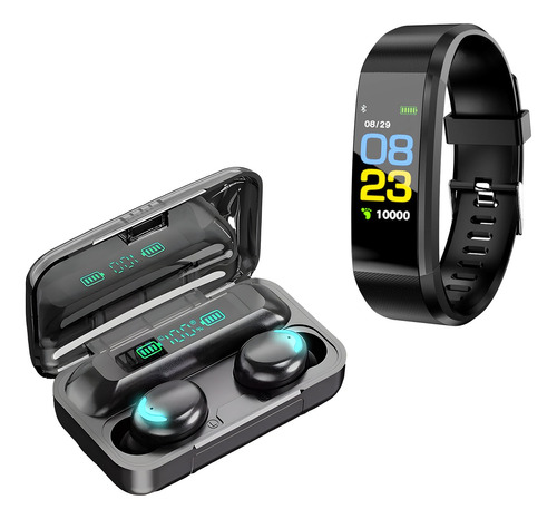 Bluetooth Smartband Banda De Fitness Audífonos Inalámbricos 