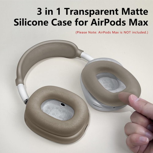 Funda Para AirPods Max De Silicona Color Negro Transparente
