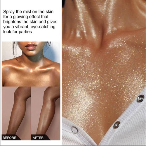 ` Spray For Resaltar El Cuerpo, Spray Con Purpurina Corporal