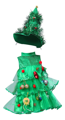 Ropa De Disfraz De Árbol De Navidad Para Niñas, Para 100cm